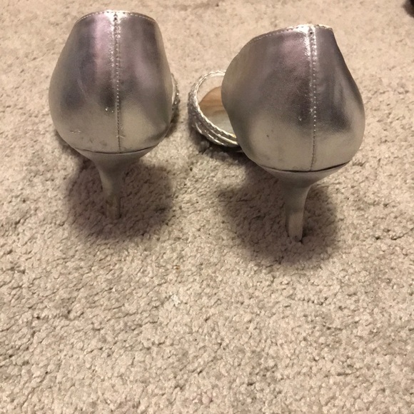 Caparros Silver Rhinestone Strappy Sandal - Picture 2 of 5